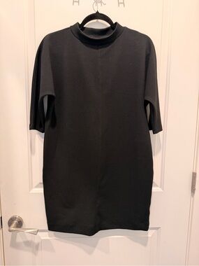 Prologue Black Textured Mock Neck Short Sleeve
Mini Dress Size XS